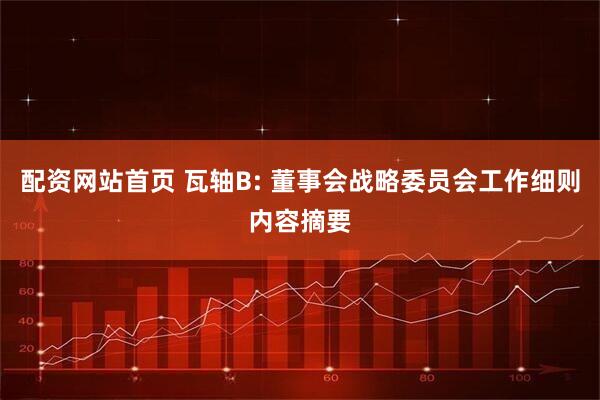 配资网站首页 瓦轴B: 董事会战略委员会工作细则内容摘要